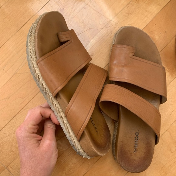 Vince platform leather sandals - Picture 1 of 2